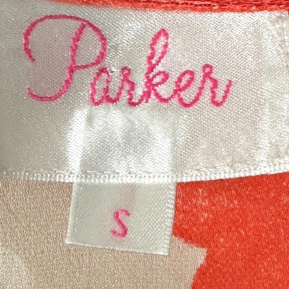 Parker 100% Silk Floral Watercolor Balloon Sleeve Flouncy Blouse Size Small - Picture 8 of 10